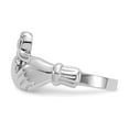 thumbnail image 4 of 14K White Gold Ring Band Themed Men's Claddagh, 4 of 5