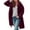 Wine #804, variant on Bovemsi Trench Coats Womens Long Sleeve Casual Fleece Fuzzy Jacket Loose Fitting Warm Winter Outwear Fashion Lapel Fall Winter Clothes L