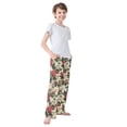 thumbnail image 3 of FORMRS Boys Pajama Pants with Pockets Size 11-12Y Kids Lounge Sleep Bottoms, Red Christmas Poinsettia, 3 of 8
