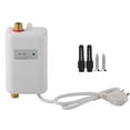 thumbnail image 1 of Calentador de agua instantáneo sin tanque blanco para baño, cocina, uso dual (3800 W), 1 of 14