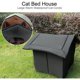 thumbnail image 2 of Maison d'extérieur pour chats résistante aux intempéries, Maison d'intérieur pour chiens, Tente pour chats pliable et résistante aux intempéries, Toile Oxford chaude pour l'hiver, M, 2 of 5