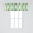 thumbnail image 2 of Ambesonne Floral Window Valance, Irish Clovers Lines Dots, 54" X 18", Lime Green Dark Green, 2 of 3