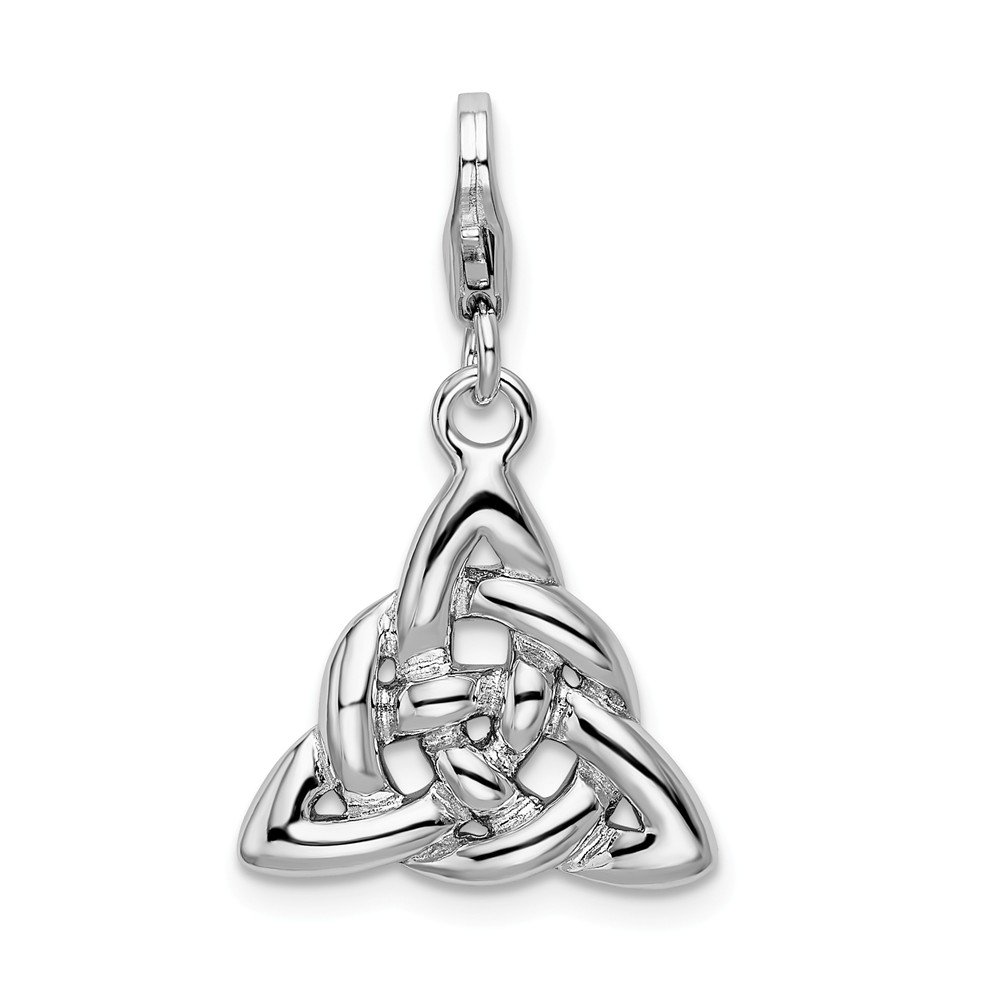 AA Jewels Solid 925 Sterling Silver Trinity Irish Celtic Knot Knot