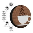 thumbnail image 5 of Balery Coffee Cafe Cuptire Cover Waterproof Dust-Proof, Universal Spare Wheel Tire Cover For Trailer, Rv, Suv Truck And Vehicle Camper Accessories-15 Inch, 5 of 9