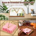thumbnail image 3 of 2 PCS Servilletero de mesa, dispensador de servilletas plano con brazo con peso, porta rollos de papel cuadrado de elegante hierro rústico para cocina, comedor, restaurante, hotel (oro), 3 of 4