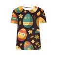 thumbnail image 6 of Xuety Womens Plus Size Easter Tops 2026 Sunner T-Shirt Cute Bunny Graphic Casual Crew Neck Short Sleeve Loose Tunic Tops, 6 of 6