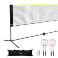 thumbnail image 1 of Juego de redes de bádminton VEVOR de 20 pies de ancho con soporte, bolsa, raquetas y más, 1 of 9