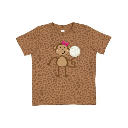 

Inktastic Cute Volleyball Girl Monkey Gift Toddler Toddler Girl T-Shirt