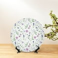 thumbnail image 6 of Zufioo Watercolor Wildflower Print Bone China Decorative Plate, Ceramic Dinner Plate with Stand Ceramic Decoration Homewares-6in, 6 of 6