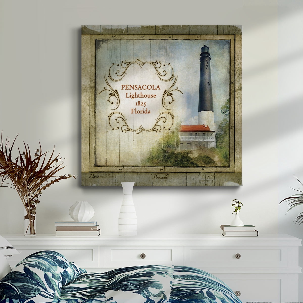 Wexford Home Florida Lighthouse VII-Premium Gallery Wrapped Canvas, 10" x 10" - Ready to Hang