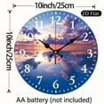 thumbnail image 3 of PRATYUS 10 Inch Wooden Wall Clock Sky Clouds Sunset Print Decor 10x10in, 3 of 8