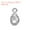 Silver, variant on Jewelry Making Charm, 100 Pack Diamond Raindrop Pendants Bling Crystal Charm for DIY Necklace Bracelet, Golden