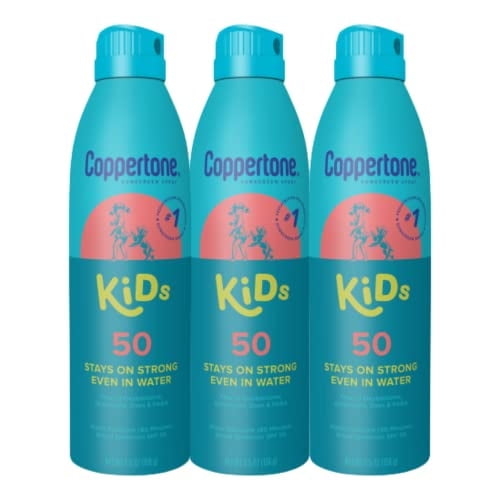 Spray de protección solar Coppertone 50 SPF paquete de 3 165 g