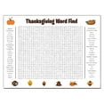 thumbnail image 1 of Thanksgiving Word Search Poster Wall Hanging Game 50 Words Large Printed Puzzle for Home Classroom Entertainment and, 1 of 6