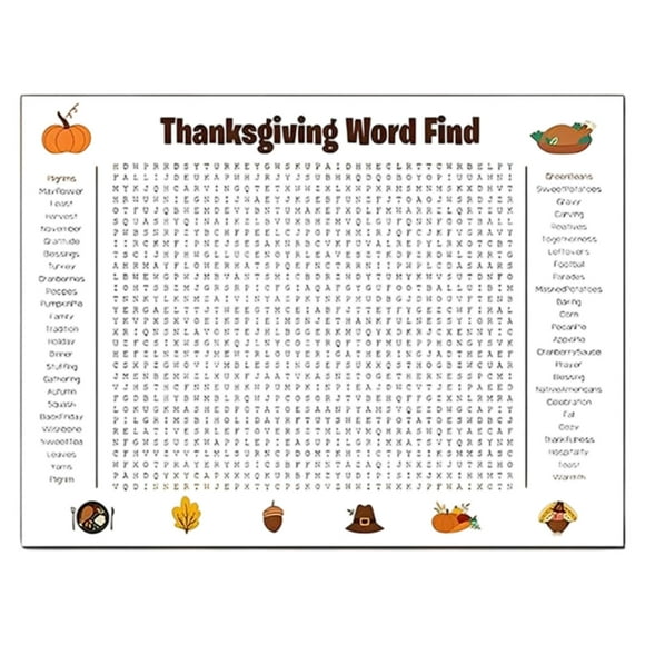 Thanksgiving Word Search Poster Wall Hanging Game Adult Word Search And Find Posters 50 Words Large Printed Word Puzzle Search And Discover Poster Game Activate Th Craft Storage Cart Crafts for Girls
