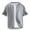 Gray, variant on Men's Striped Short Sleeve Shirt Stand-Up Collar Casual Solid Color Loose Shirt Top White 6(S)