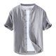 thumbnail image 1 of pstuiky Camisas de vestir de manga corta para hombre, Camisa de verano para hombre, de manga corta, con cuello alto y botones camisas casuales para hombre s, 1 of 4