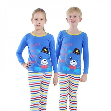

Praeter 2021 Spring New Baby Boys And Girls Shoulder Button Long-sleeved Underwear/pajamas/sports Air-conditioning Kids 2Pcs Set 2-9Y