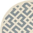 thumbnail image 5 of SAFAVIEH Courtyard Alvin Geometric Indoor/Outdoor Area Rug, 5'3" x 5'3" Round, Blue/Bone, 5 of 7