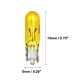 thumbnail image 3 of 10pcs DC 12V T5 W1.2W LED Lights Dashboard Light Yellow for Car Internal, 3 of 6