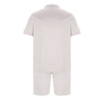 thumbnail image 3 of Mens Pantalones Casuales Sólido de Pie Cuello Cremallera Set Deportivo con Manga Corta Solapa Y Pantalones Cortos, 3 of 5