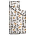 thumbnail image 2 of Realistic Cat White Pattern Teens Toddler Nap Mat with Pillow, Sleeping Mat Bag for Preschool Daycare 60"x20", 2 of 5