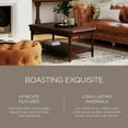 thumbnail image 2 of Maven Lane Pullman Traditional Rectangular Wooden Coffee Table, Antiqued Brown, 2 of 6