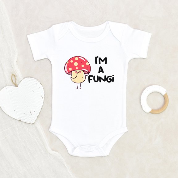 Newbabywishes - I'm a Fungus Pun Mushroom Baby Clothes for Boys and Girls - Toadstool Baby Clothing
