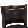 thumbnail image 6 of Bowery Hill Rubberwood Faux Leather Cappuccino Bar Stool Round Swivel 30" Assembly Required, 6 of 9
