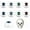 Mixed Color, variant on 8Pcs Half Round Eyeballs 4 Colors Acrylic Craft Eye for DIY Plush Puppet Plush Animal Making Mixed Color Eyeballs for Halloween Party Cosplay 30mm DIY
