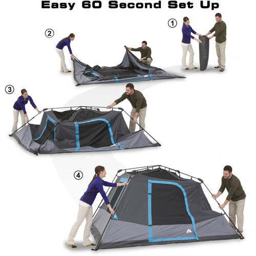 Carpa Instantánea Ozark Trail para 6 Personas, Cabina Dark Rest, 10 pies x 9 pies, Gris 4