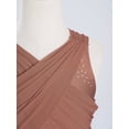 thumbnail image 4 of vastwit Girls Rhinestones Cutout Sleeveless Lyrical Dance Dress Figure Skating Performance Ballet Latin Jazz Dancewear Dusty Pink 8, 4 of 7