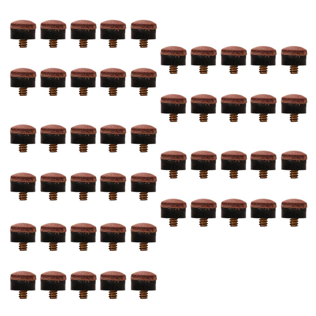 GRG Pool Cue Tips Set Of 5 - Brown, Screw-In, Size 12mm - Replace Worn Tips Fast 10 thumbnail image
