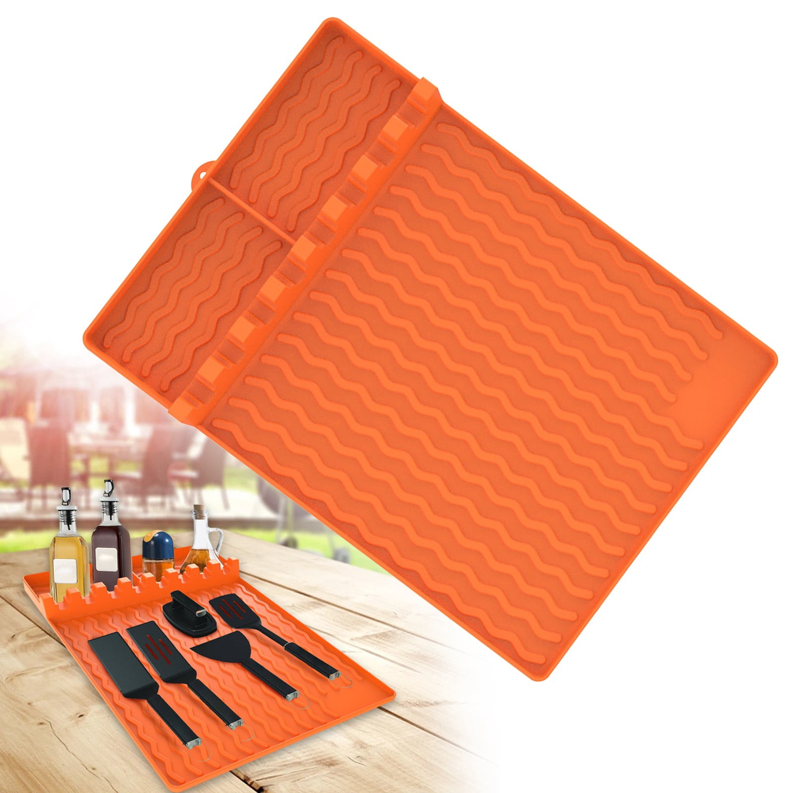 Gnwei Non Stick Baking Cooking Mat - 16x11.5" Silicone Baking Mat, for Roasting, BBQ & Pastry Making - Oven and Microwave Bacon Cooker Food Grade, Flexible & Easy-to-Clean