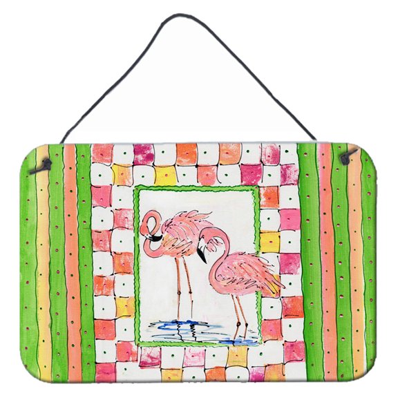 Carolines Treasures 8077DS812 Bird - Flamingo Wall or Door Hanging Prints 8x12 multicolor