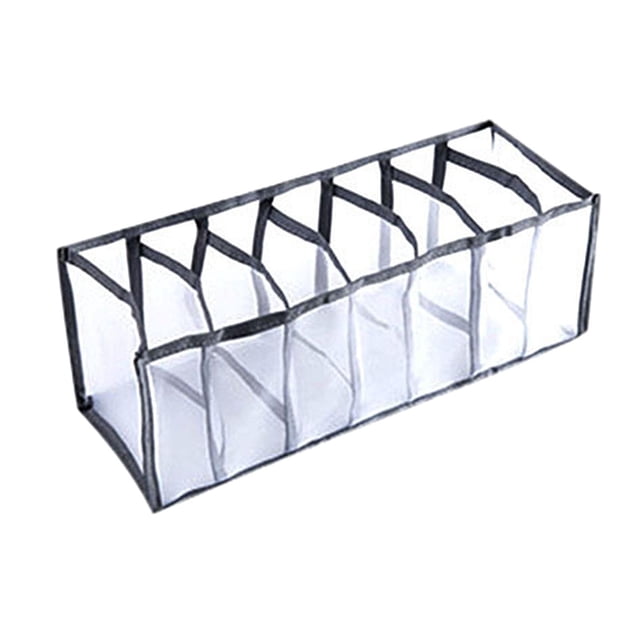 Organizador de almacenamiento de ropa interior plegable para ropa separada, calcetines, pantalones cortos y sujetadores. 7 quejas negras