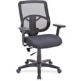thumbnail image 2 of Lorell Managerial Mid-Back Office Chair - 25.3" x 23.5" x 40.5" - 250 lb Weight Capacity - Fabric/Mesh - Black - Assembly Required, 2 of 2