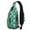 Dark-green-8, variant on Watercolor Floral and Tropical Flower Sling Backpack – Durable Stitching, Secure Zippers – Modern Farmhouse Garden Pattern