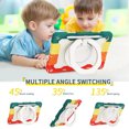 thumbnail image 4 of for Samsung Galaxy Tab A9+ 11.0" 2023 SM-X210 / SM-X215 / SM-X216, 3 in 1 Rugged Cover with Pencil Holder Handle Grip 360 Rotating Kickstand Case Kids for Tab A9+ 11.0 Inch, Rainbowred, 4 of 5
