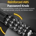 thumbnail image 2 of Bike Locks,Resettable Combination Road Bike Combination Lock Bike Locks Heavy Duty Coiled Cable Lock -theft Coiled Lock Cable -theft Bike Road Ebike Combination Cable Ebike 5, 2 of 6