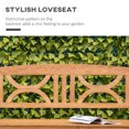thumbnail image 4 of Outsunny 2-Seater Wooden Garden Bench for Yard, Lawn, Porch, Natural, 4 of 10