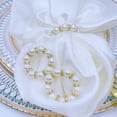 thumbnail image 3 of Yesbay 12Pcs Imitation Pearl Napkin Rings Set Napkin Holder Festive Celebration Table Decor, 3 of 8