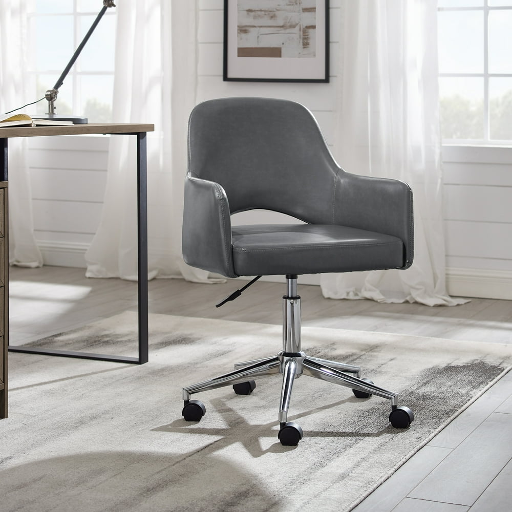 Faux leather office chair with arms Outlet