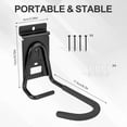 thumbnail image 5 of Slatwall Bike Hooks  Heavy Duty Bicycle Hangr With Pvc Coating Wall Mount Vertical Storage Rack - 4 Pack, 5 of 6