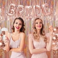 thumbnail image 2 of Melsan 2 Pack Rideaux à Franges en Guirlande 3,2 Pi x 8,2 Pi, Or Rose, Rideaux à Franges Scintillants pour Décoration de Fond Photo de Fête, 2 of 7
