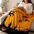 thumbnail image 6 of StlyGar Halloween Throw Blanket Ultra Soft Plush Fleece with Spooky Pumpkins Cozy Lightweight Flannel Throw for Sofa Bed Couch Halloween Decor, 6 of 6