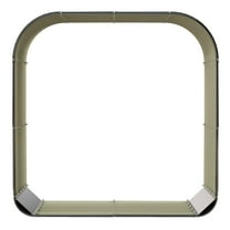 Outdoor Steel Firewood Shed 4.7' x 1.4' x 4.7',  Sturdiness Galvanized Steel Wood Storage Shed Rack with Rubberized Edge, Dark Gray