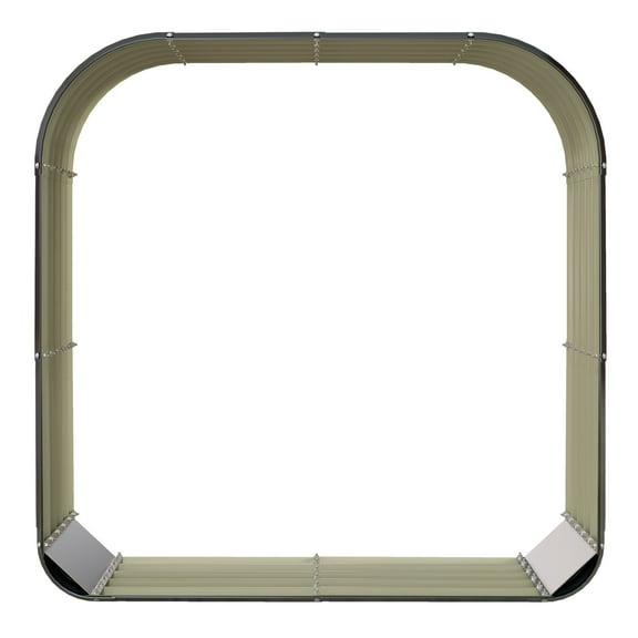 Outdoor Steel Firewood Shed 4.7' x 1.4' x 4.7',  Sturdiness Galvanized Steel Wood Storage Shed Rack with Rubberized Edge, Dark Gray