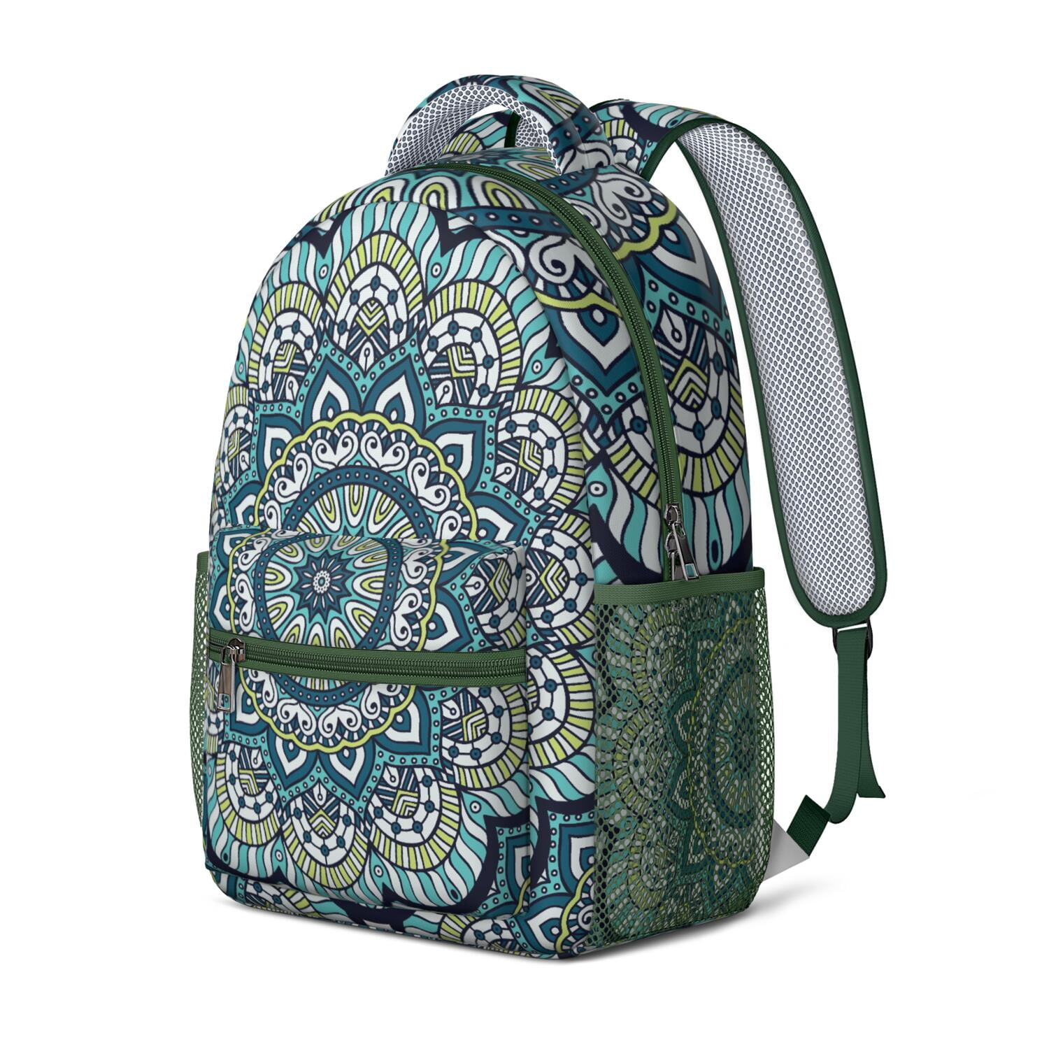 Exotic Cultural Mandala Waterproof School Bag - Ergonomic Backpack for College Students & Commuters