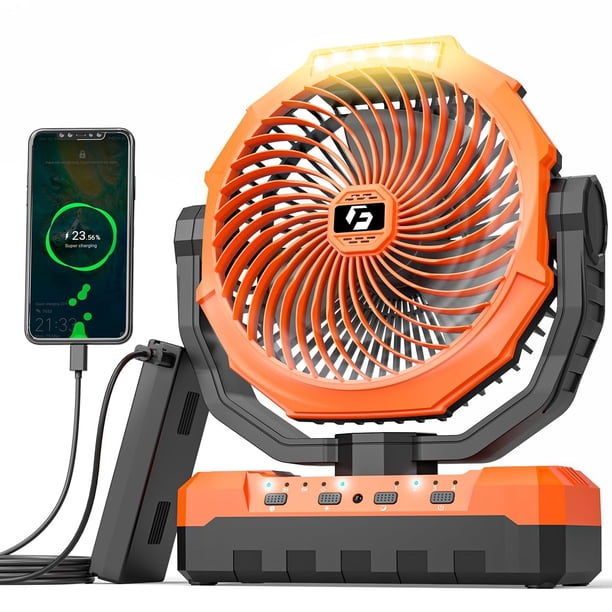 Ventilador de Camping Wavmill 3 en 1 Recargable USB con 4 Velocidades